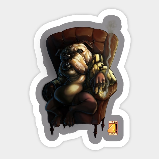 bulldog Sticker by Narizamavizca